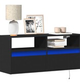 VidaXL Tv-wandmeubel met LED-verlichting 100x31x45 cm zwart