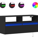 VidaXL Tv-wandmeubel met LED-verlichting 100x31x45 cm zwart