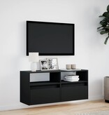 VidaXL Tv-wandmeubel met LED-verlichting 100x31x45 cm zwart