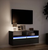 VidaXL Tv-wandmeubel met LED-verlichting 100x31x45 cm zwart