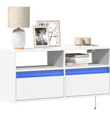VidaXL Tv-wandmeubel met LED-verlichting 100x31x45 cm wit