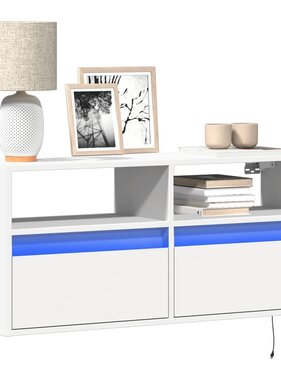 VidaXL Tv-wandmeubel met LED-verlichting 100x31x45 cm wit