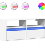 VidaXL Tv-wandmeubel met LED-verlichting 100x31x45 cm wit