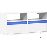 VidaXL Tv-wandmeubel met LED-verlichting 100x31x45 cm wit