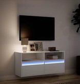 VidaXL Tv-wandmeubel met LED-verlichting 100x31x45 cm wit
