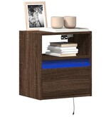 VidaXL Tv-wandmeubels met LED 2 st 41x31x45 cm bruin eikenkleurig