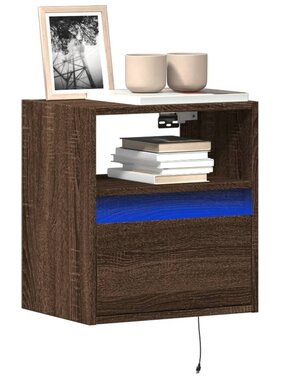 VidaXL Tv-wandmeubels met LED 2 st 41x31x45 cm bruin eikenkleurig