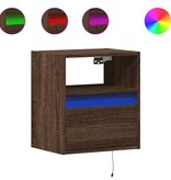 VidaXL Tv-wandmeubels met LED 2 st 41x31x45 cm bruin eikenkleurig