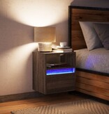 VidaXL Tv-wandmeubel met LED-verlichting 41x31x45 cm bruin eikenkleur