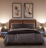 VidaXL Tv-wandmeubels met LED 2 st 41x31x45 cm grijs sonoma eikenkleur