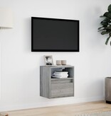 VidaXL Tv-wandmeubel met LED-verlichting 41x31x45 cm grijs sonoma