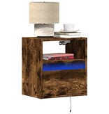 VidaXL Tv-wandmeubel met LED-verlichting 41x31x45 cm gerookt eiken