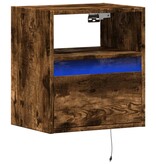 VidaXL Tv-wandmeubel met LED-verlichting 41x31x45 cm gerookt eiken