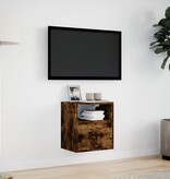 VidaXL Tv-wandmeubel met LED-verlichting 41x31x45 cm gerookt eiken