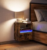 VidaXL Tv-wandmeubel met LED-verlichting 41x31x45 cm gerookt eiken