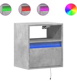 VidaXL Tv-wandmeubels met LED-verlichting 2 st 41x31x45 cm betongrijs