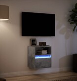 VidaXL Tv-wandmeubel met LED-verlichting 41x31x45 cm betongrijs