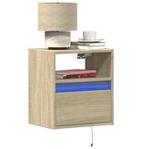 VidaXL Tv-wandmeubels met LED 2 st 41x31x45 cm sonoma eikenkleurig