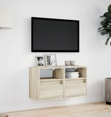 VidaXL Tv-wandmeubels met LED 2 st 41x31x45 cm sonoma eikenkleurig