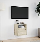 VidaXL Tv-wandmeubel met LED-verlichting 41x31x45 cm sonoma eikenkleur