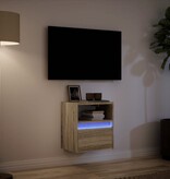 VidaXL Tv-wandmeubel met LED-verlichting 41x31x45 cm sonoma eikenkleur
