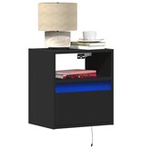 VidaXL Tv-wandmeubels met LED-verlichting 2 st 41x31x45 cm zwart