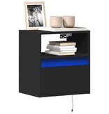 VidaXL Tv-wandmeubel met LED-verlichting 41x31x45 cm zwart