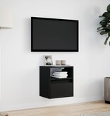 VidaXL Tv-wandmeubel met LED-verlichting 41x31x45 cm zwart
