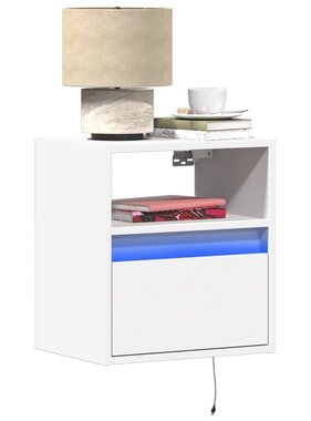 VidaXL Tv-wandmeubels 2 st met LED-verlichting 41x31x45 cm wit