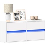 VidaXL Tv-wandmeubel met LED-verlichting 100x31x45 cm wit