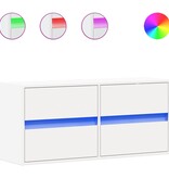 VidaXL Tv-wandmeubel met LED-verlichting 100x31x45 cm wit