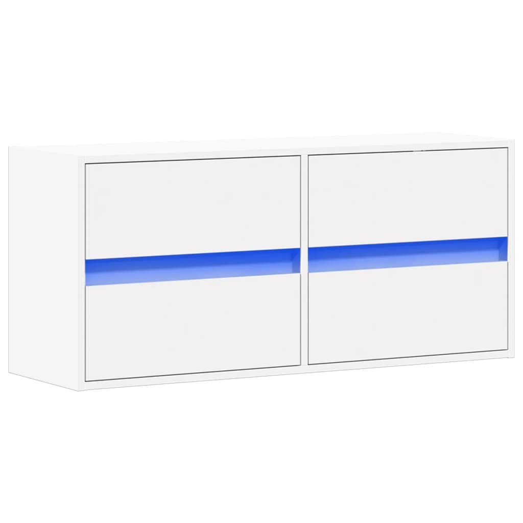VidaXL Tv-wandmeubel met LED-verlichting 100x31x45 cm wit