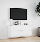 VidaXL Tv-wandmeubel met LED-verlichting 100x31x45 cm wit