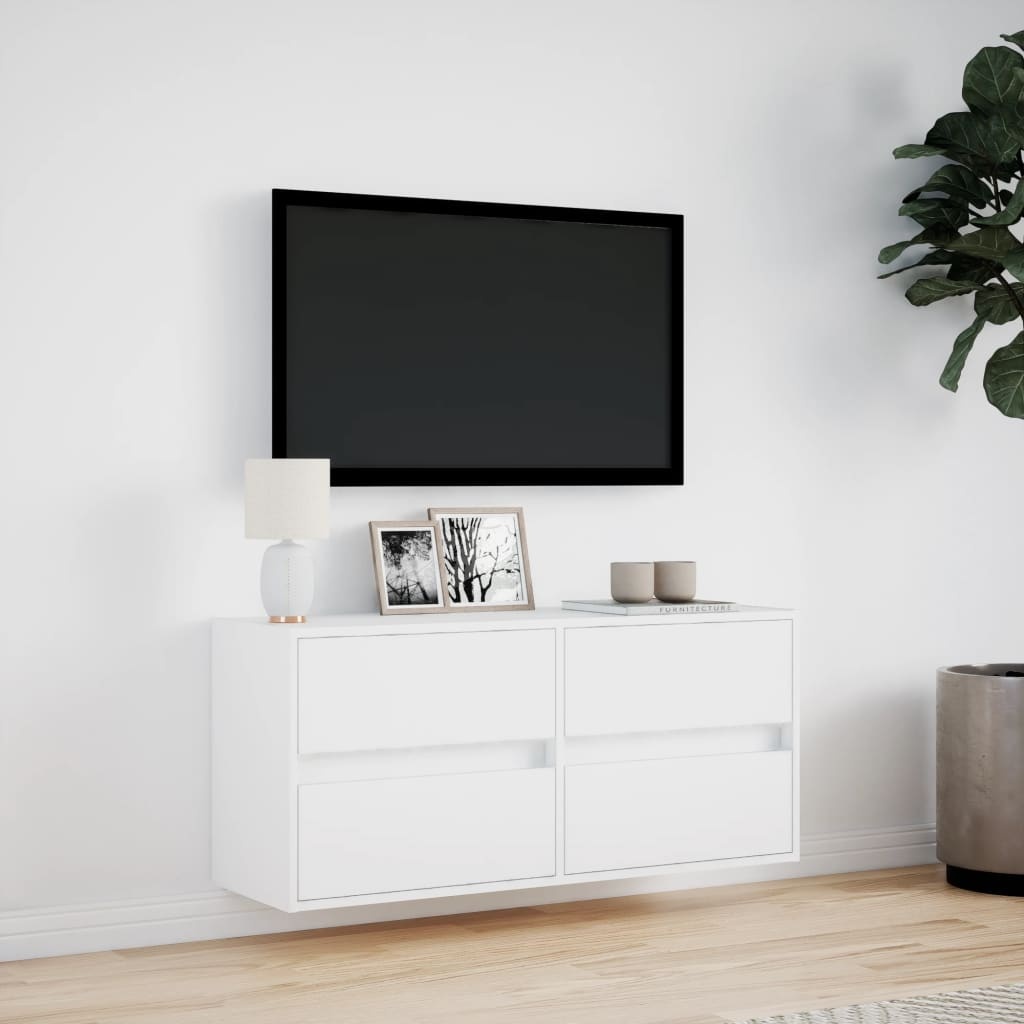 VidaXL Tv-wandmeubel met LED-verlichting 100x31x45 cm wit