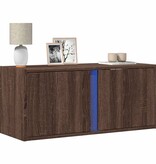 VidaXL Tv-wandmeubel met LED-verlichting 80x31x35 cm bruin eikenkleur
