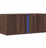 VidaXL Tv-wandmeubel met LED-verlichting 80x31x35 cm bruin eikenkleur