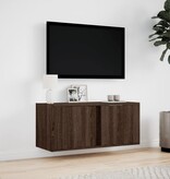 VidaXL Tv-wandmeubel met LED-verlichting 80x31x35 cm bruin eikenkleur