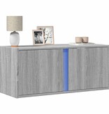 VidaXL Tv-wandmeubel met LED 80x31x35 cm grijs sonoma eikenkleurig