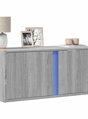 VidaXL Tv-wandmeubel met LED 80x31x35 cm grijs sonoma eikenkleurig