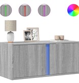 VidaXL Tv-wandmeubel met LED 80x31x35 cm grijs sonoma eikenkleurig