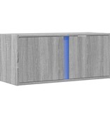 VidaXL Tv-wandmeubel met LED 80x31x35 cm grijs sonoma eikenkleurig