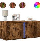 VidaXL Tv-wandmeubel met LED-verlichting 80x31x35 cm gerookt eiken