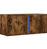 VidaXL Tv-wandmeubel met LED-verlichting 80x31x35 cm gerookt eiken