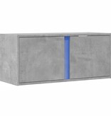VidaXL Tv-wandmeubel met LED-verlichting 80x31x35 cm betongrijs