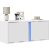 VidaXL Tv-wandmeubel met LED-verlichting 80x31x35 cm wit