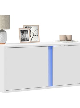 VidaXL Tv-wandmeubel met LED-verlichting 80x31x35 cm wit