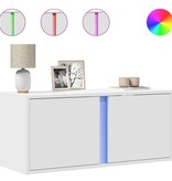 VidaXL Tv-wandmeubel met LED-verlichting 80x31x35 cm wit