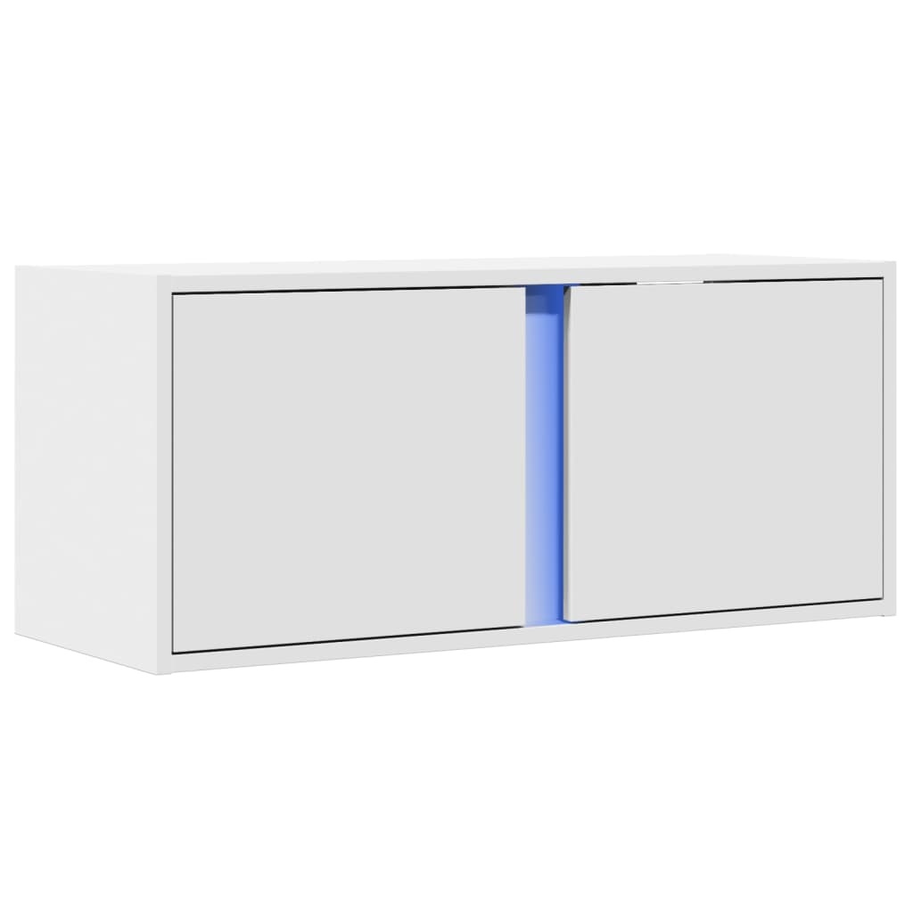 VidaXL Tv-wandmeubel met LED-verlichting 80x31x35 cm wit