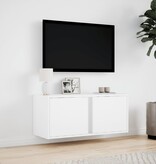 VidaXL Tv-wandmeubel met LED-verlichting 80x31x35 cm wit