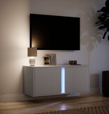 VidaXL Tv-wandmeubel met LED-verlichting 80x31x35 cm wit